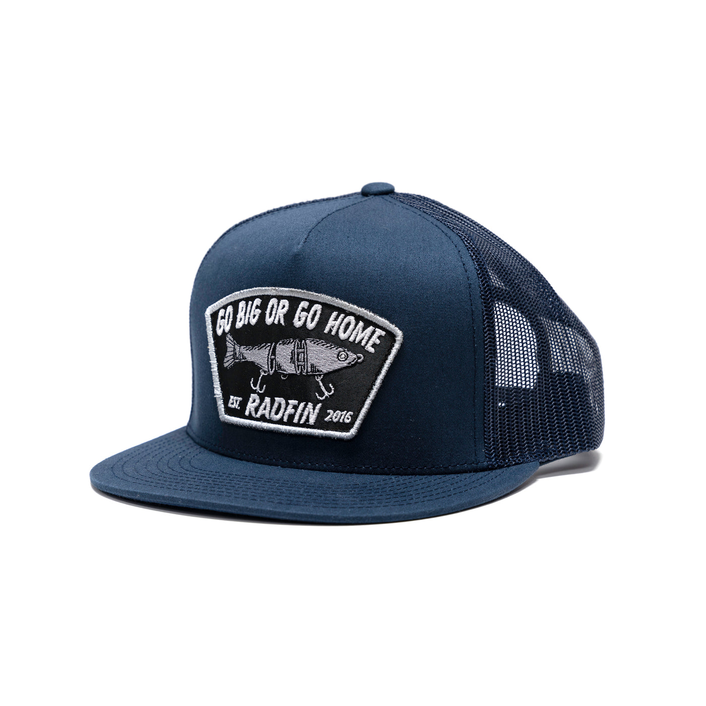 Navy Trucker Snapback Hat 